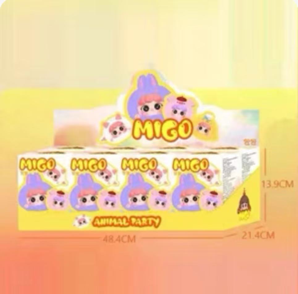 Happy Ghost-Migo Animal Party Plush Doll Blind Box, Doll Model Ornament Mystery Box